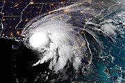 Hurricane Sally position as of September 18, 2020. President Trump declared a disaster in the State of Alabama due to this hurricane. Photo of Hurricane Sally Above Alabama, Mississippi, and Florida September 18, 2020.jpg