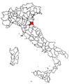 Lage der Provinz in Italien