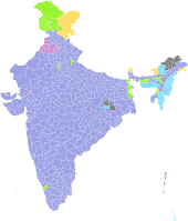 De grootste religies per district in 2011