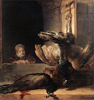 Rembrandt, Still-Life with Two Dead Peacocks and a Girl (c. 1639)