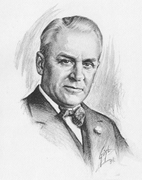Robert A. Millikan sketch in 1931