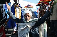 A Kahen celebrating the holiday of Sigd in Jerusalem, 2008