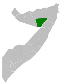 Location in Somalia.