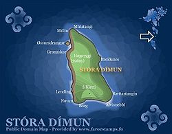 Карта Stóra Dímun