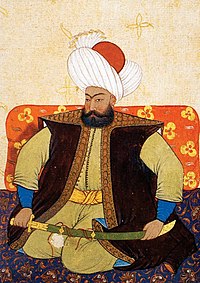 Ottoman miniature of Osman I by Yahya Bustanzade (18th Century) Sultan Uthman I.jpg