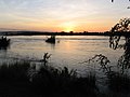 Sunset in the Zambezi river, Zambia