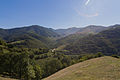 Open pit and eastern border of the mine property