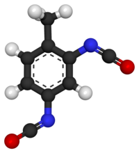 Model molekul toluena diisosianat