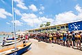 חניכי האגודה הימית צופי ים במחנה קיץ בחוף בית הספר לקציני ים בעכו יוני 2018.