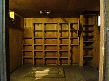 The[νεκρός σύνδεσμος] interior of a wooden cabin