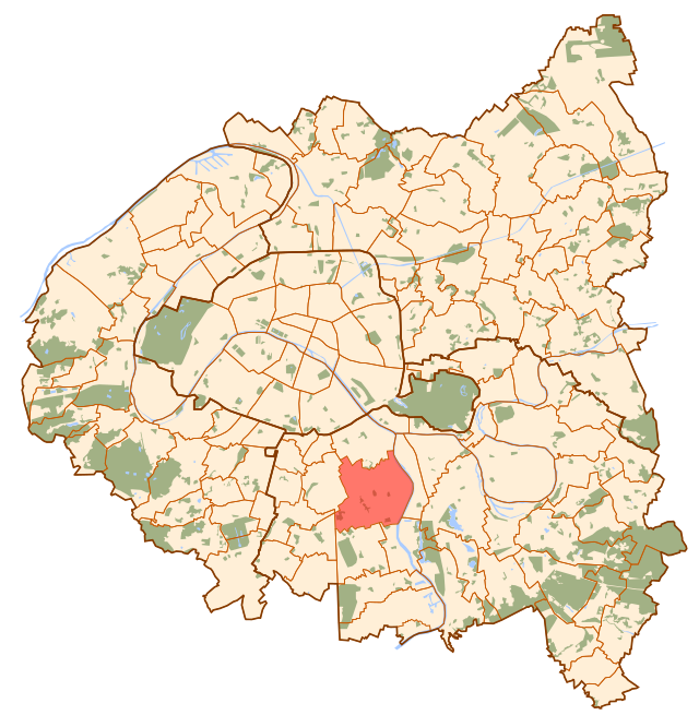 塞纳河畔维特里在大巴黎都会区的位置