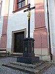 Wayside cross near Church of Saint Valentine in Příbor 1.jpg