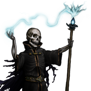 A depiction of a lich from the game The Battle...