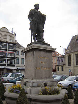 Statue of Lamoral, Count of Egmont. Bronze ver...