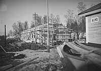 Строящийся второй вокзал ст. Алхо, 1941 год