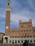 Siena: Rathaus mit Torre dell Mangia, 1338–1348