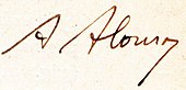 signature d'Amado Alonso