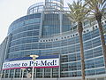 Exterior view of the Anaheim Convention Center.