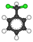 Ball-and-stick model of benzal chloride