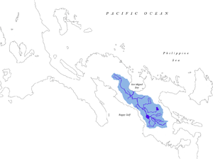 Lage des Golfs von Ragay in der Bicol-Region