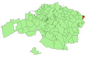 Localização do município de Ondárroa na Biscaia