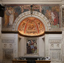 De Ponzetti-kapel, met fresco's van Baldassare Peruzzi.