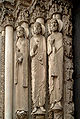 Chartres, Gewändefiguren linkes Gewände, mittleres Westportal, um 1150