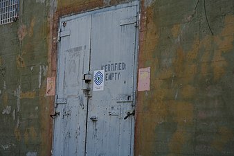 "Certified Empty" on bunker