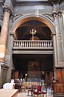 Vue d'ensemble du bras Nord du transept en septembre 2016, avant sa restauration.