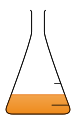 Labu Erlenmeyer atau labu berbentuk kerucut.