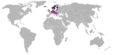 Countries by percentage of Protestants in 1545.