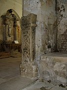 Pilier « carolingien » sud dans la nef.