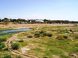 Part of the Amaravathy river basin near کارور (هند)