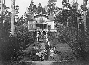 Villa Bergslottet, Georg Swederus med familj, 1867.