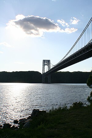 George Washington Bridge over the Hudson River...