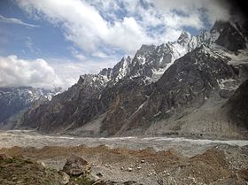 Vue du glacier Gondogoro, en direction du sud.