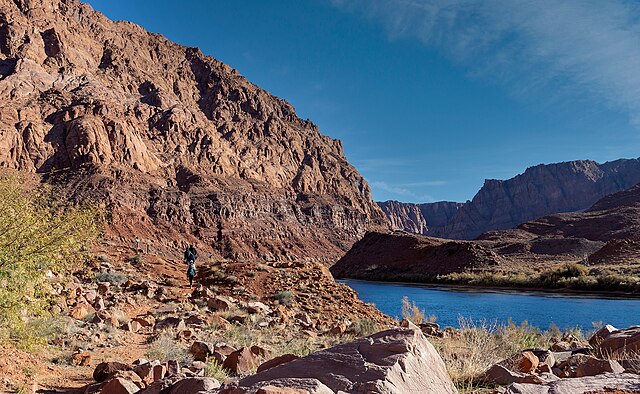 Hiking Trail Along Colorado River At Lee's Ferry