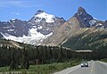 Hilda (right) seen from the Icefields Parkway