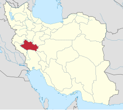 Location of Lorestan Province in Iran