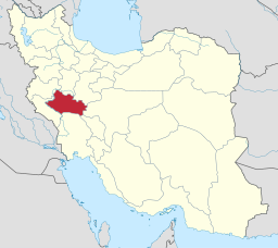 Lorestans läge i Iran