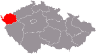 Карловарский край на карте Чехии