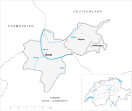 Canton Basilea Città – Mappa