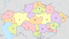 Mapa provincial del Kazakhstan