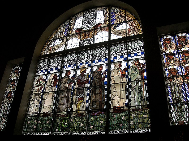 Kirche Steinhof Fenster von innen 2006