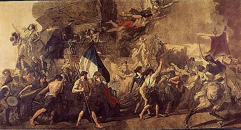 "La rekrutado de (revoluciaj) volontuloj de 1792", L'Enrôlement des volontaires de 1792 (1848), Beauvais, MUDO - Musée de l'Oise.