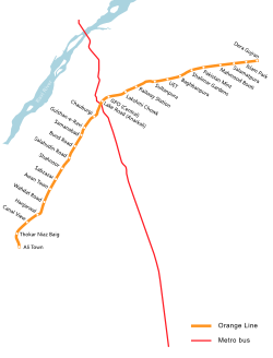 Система метро Лахора Map.svg