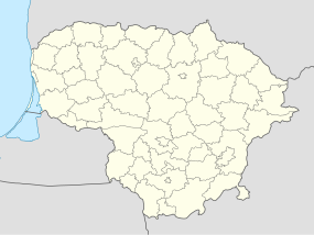 Map showing location in Lithuania