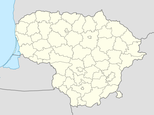 Чемпіонат Литви з футболу 2013: A-ліга. Карта розташування: Литва