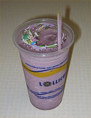 Blueberry smoothie from Lollicup.