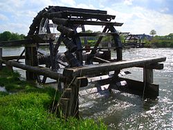 Historical water wheels on the Regnitz river